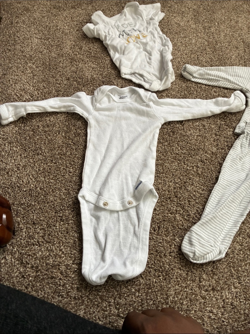 Koala Kids White Long-Sleeve Baby One-Piece